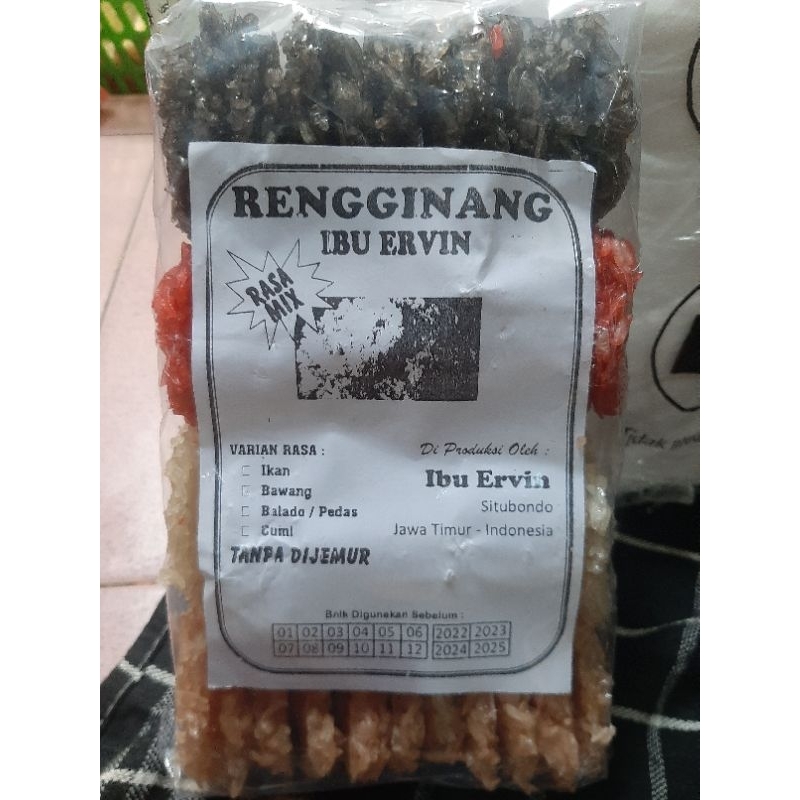 

Rengginang Mentah Situbondo Ibu Ervin Langsung goreng tanpa di Jemur rasa bawang,cumi dan mix