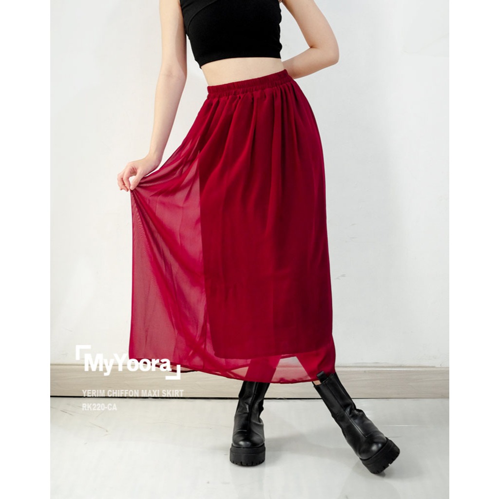 MyYoora Yerim Chiffon Maxi Skirt RK220