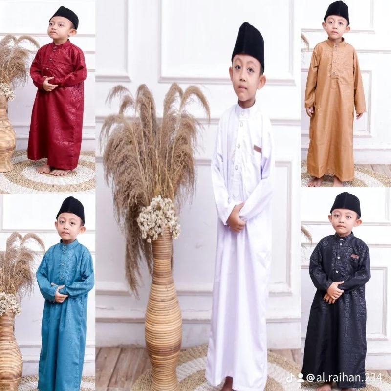 Gamis/Jubah Anak/Embos/Timbul Kain Istimewa