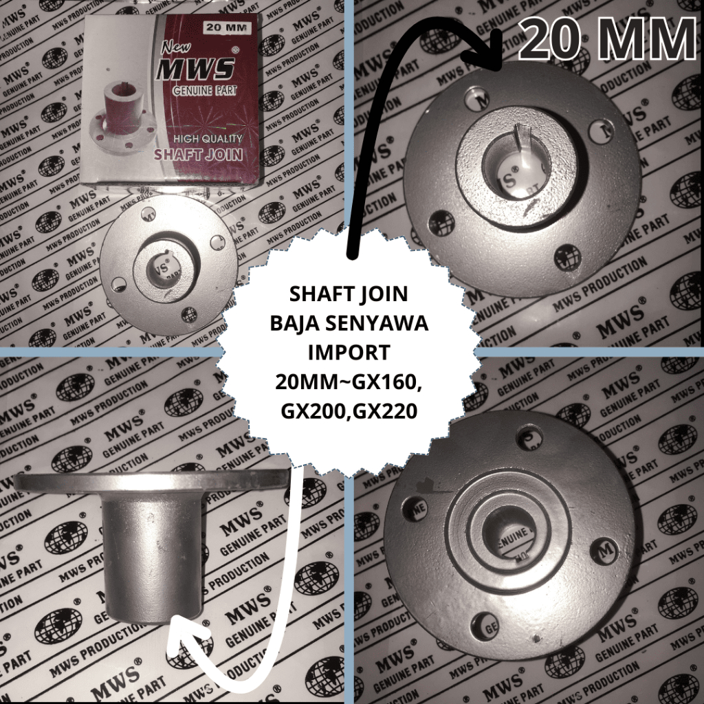 GX160 GX200 GX220 20MM SHAFT JOIN BAJA SHAFT JOINT KOPLING JOIN BOHEL BAJA SENYAWA IMPORT MESIN KAPA