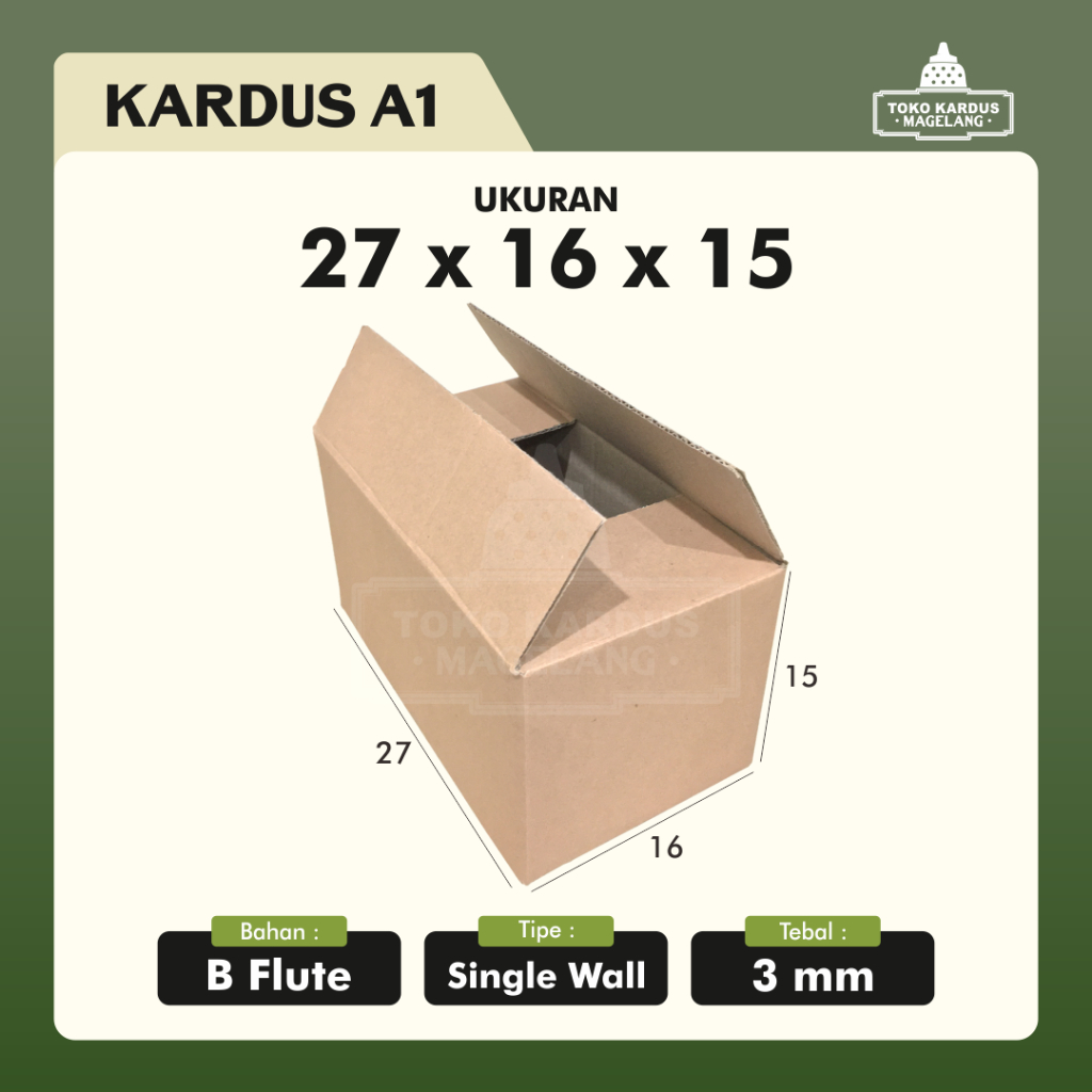 

Kardus Baru 27x16x15 cm Box Dus Coklat Packing Polos