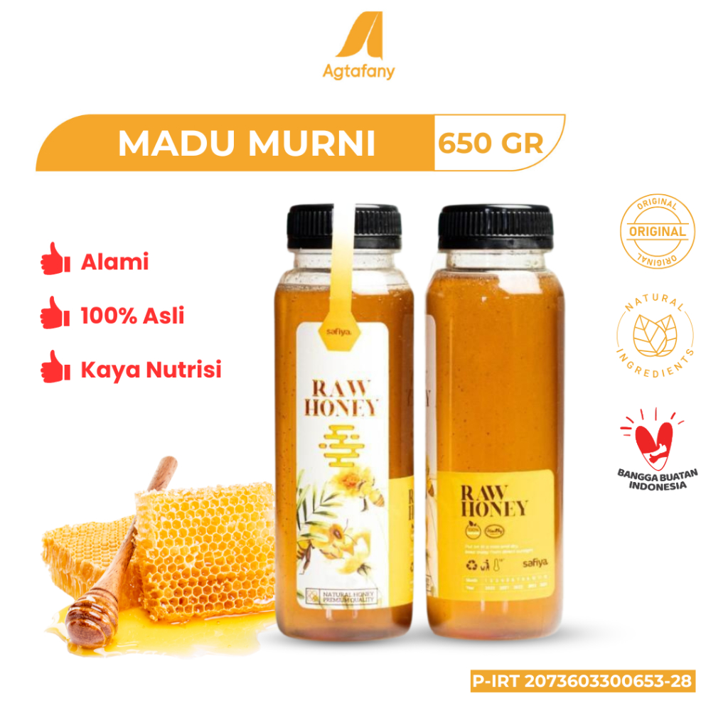 

Madu Murni Safiya 650 gram | Raw Honey Alami Pure Natural Minuman Herbal Premium Kesehatan