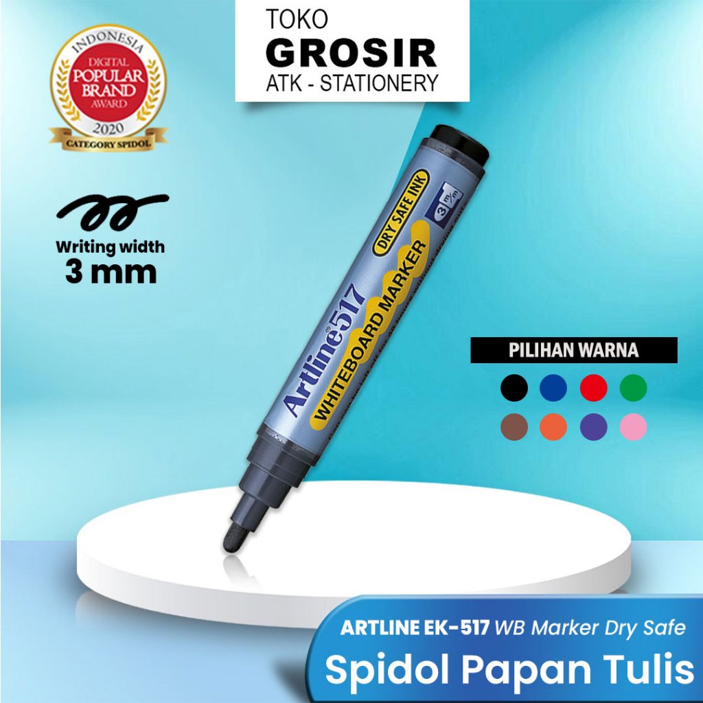 

GROSIR Spidol Whiteboard Artline Dry Safe 517