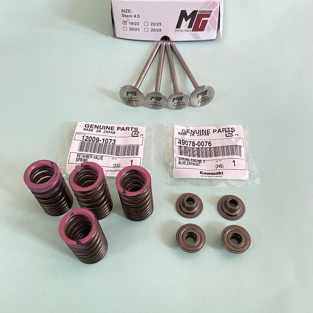 paket komplit klep titanium per klep zx retainer edge original