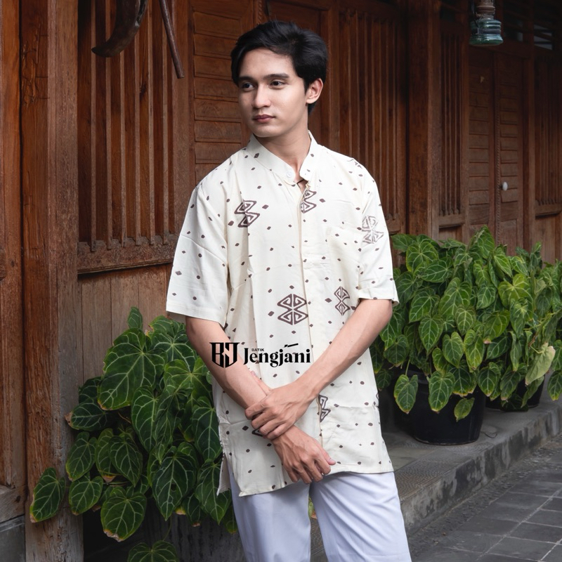 Kemeja Arunika | Kemeja Pria Jumputan Shibori Handmade