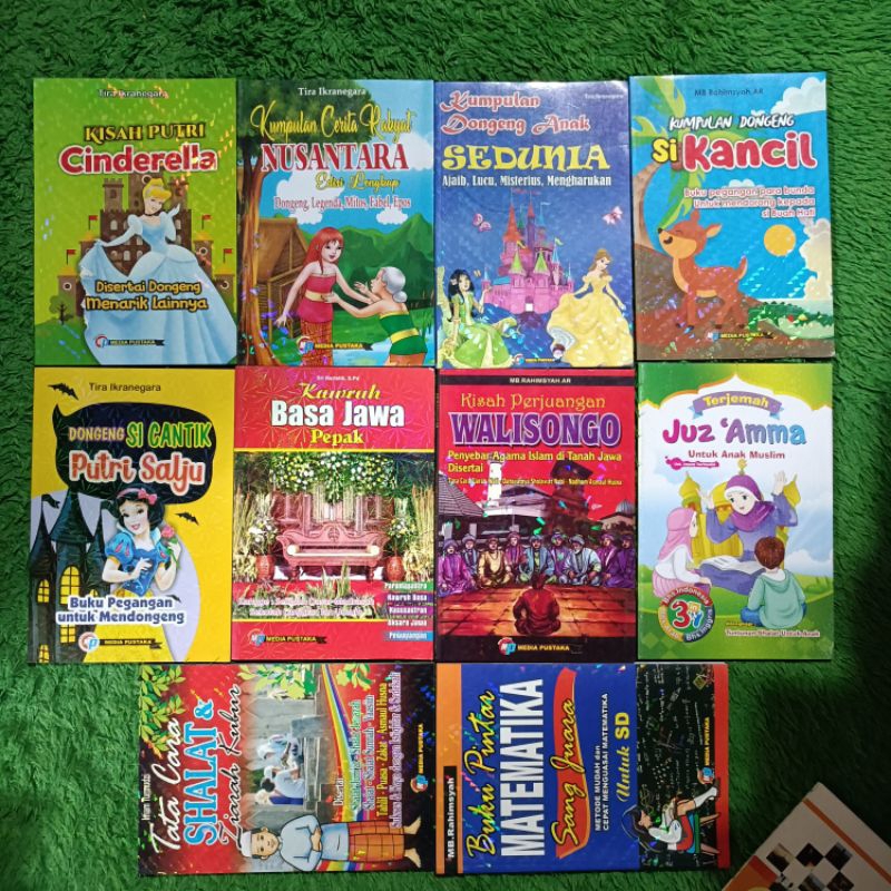 ORIGINAL BUKU KUMPULAN DONGENG CERITA RAKYAT NUSANTARA ANAK SEDUNIA TATA CARA SHALAT & ZIARAH KUBUR 