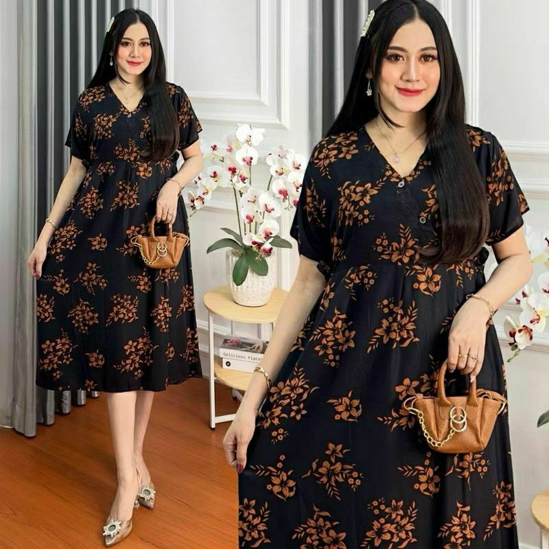 Daster bunga model kimono busui friendly