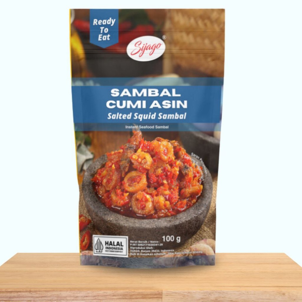 

Sambal Cumi Asin Enak Gurih Pedas Pouch 100g