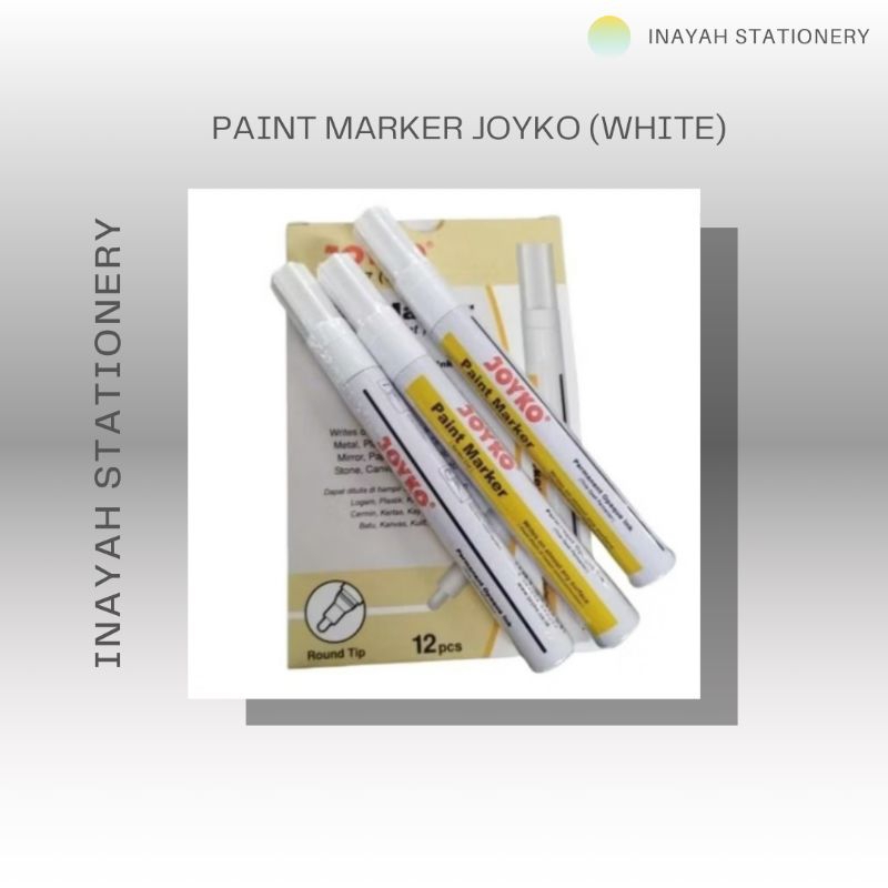 

PAINT MARKER MERK JOYKO [WHITE] /SPIDOL WARNA PUTIH Stationery