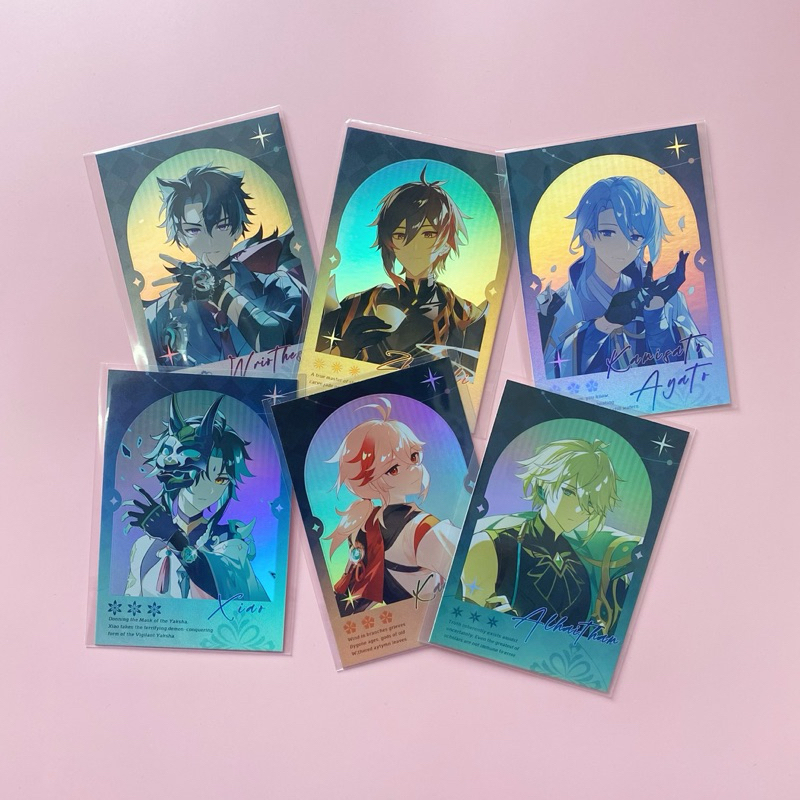Genshin Impact Polaroid Wriothesley Zhongli Ayato Xiao Kazuha Alhaithan