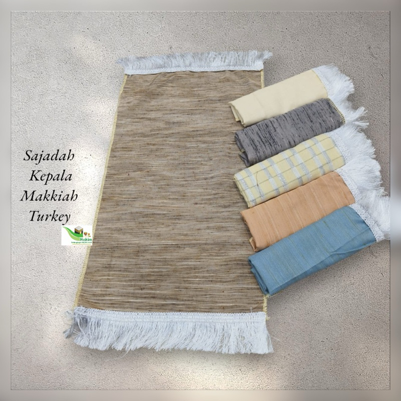 [ GROSIRAN 10 Pcs ] Sajadah Polos Kecil Makkiah From Turkey 35x60cm ~ Sajadah Kecil Turkey Premium O
