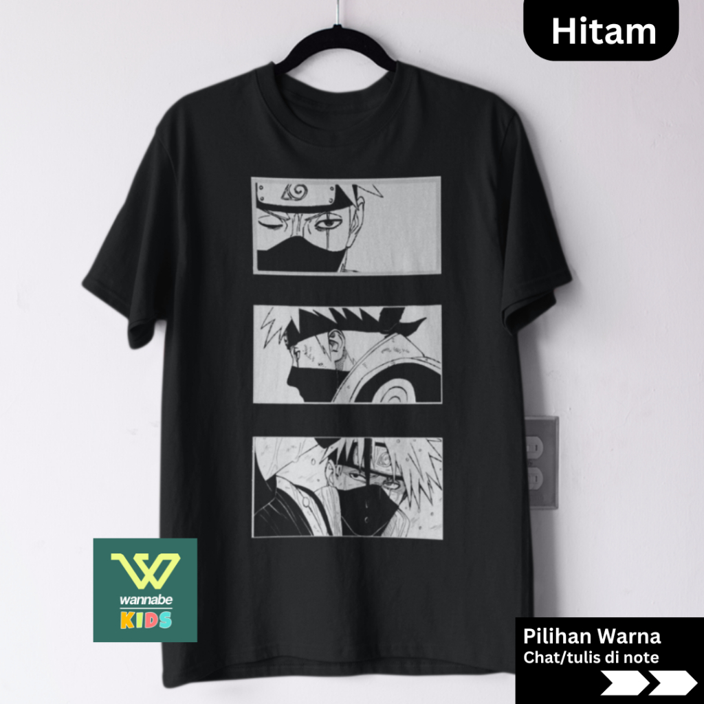 Kaos Anime Naruto Dewasa S–7XL Big Size Jumbo & Anak XS–XL | Baju Couple Keluarga Cotton Combed 24s 