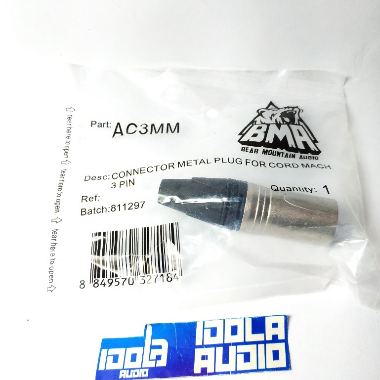 Jack Canon XLR Male Merek BMA