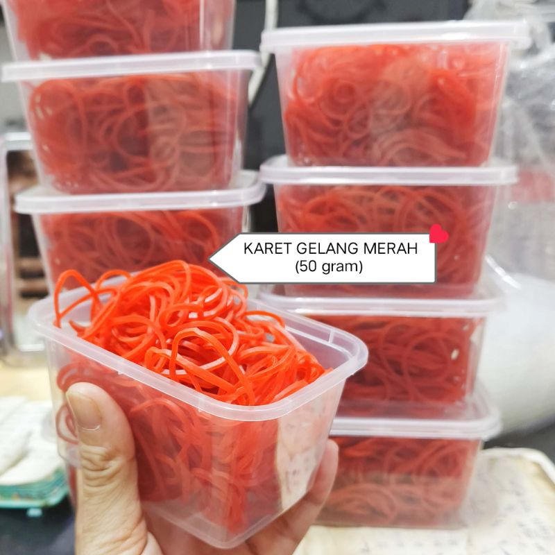 

KARET GELANG MERAH (50 gram)