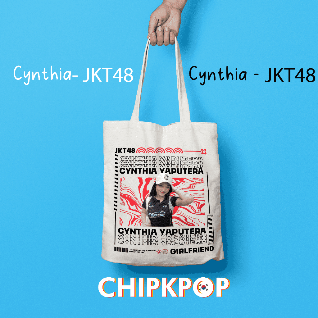 [PAKET SET CYNTHIA] [JKT48] I TOTEBAG OSHI CYNTHIA JKT 48 FANMADE BISA COD I TOTEBAG JKT 48 OSHI CYN