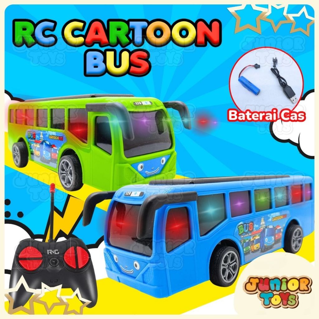 Mainan Remote Control Bis Cartoon Bus Taiyo Tayo Rechargeable