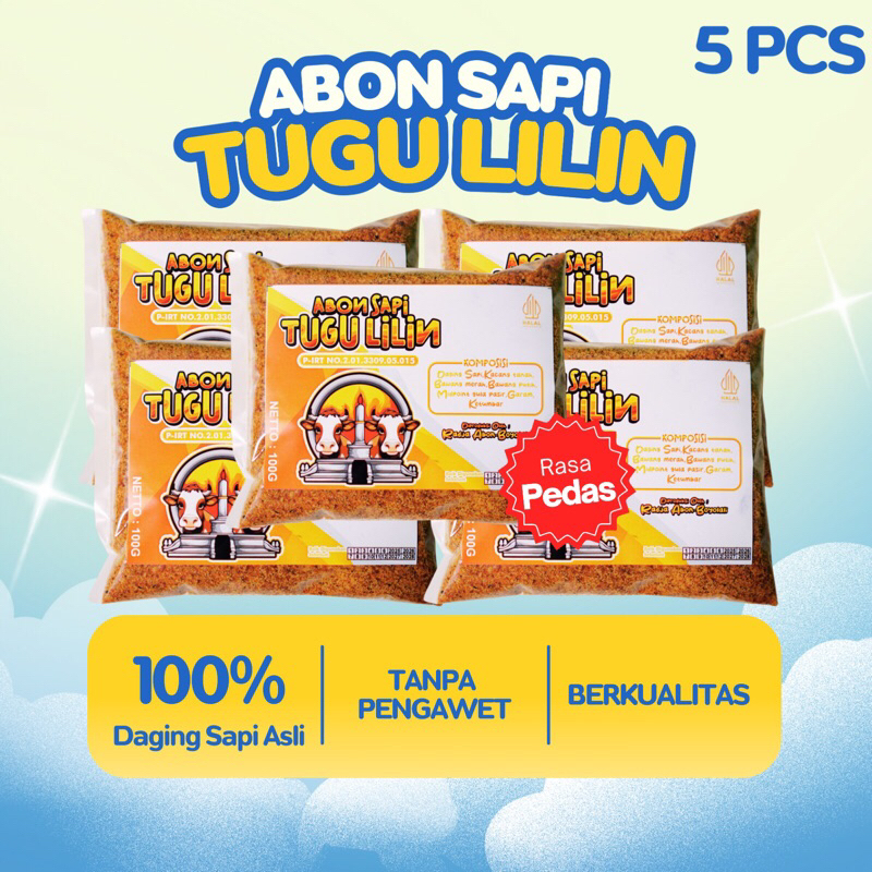 

PAKET 5 PCS ABON SAPI TUGU LILIN PEDAS