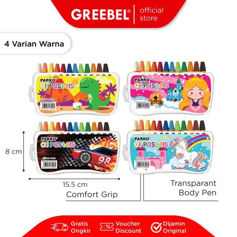 

Crayon Parko by Greebel isi 12 warna