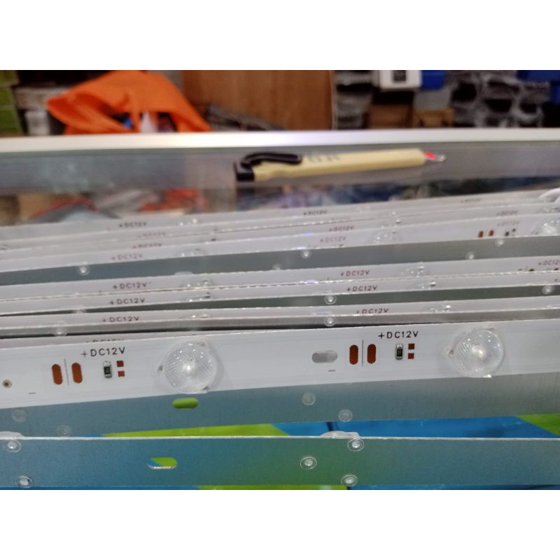 (5 pcs) Lampu LED BAR panel neon box 12 mata panjang  1 meter