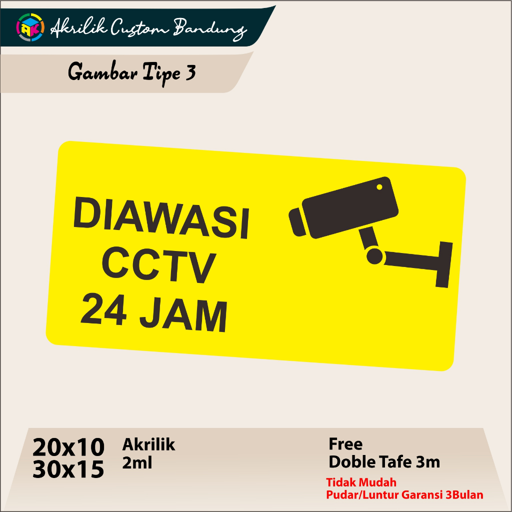 

AKRILIK CCTV 24 JAM TIPE 3 ACRYLIC CUSTOM