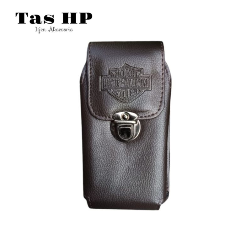 Tas HP Kantong Ponsel Pria Bahan Kulit Sintetis Terbaik