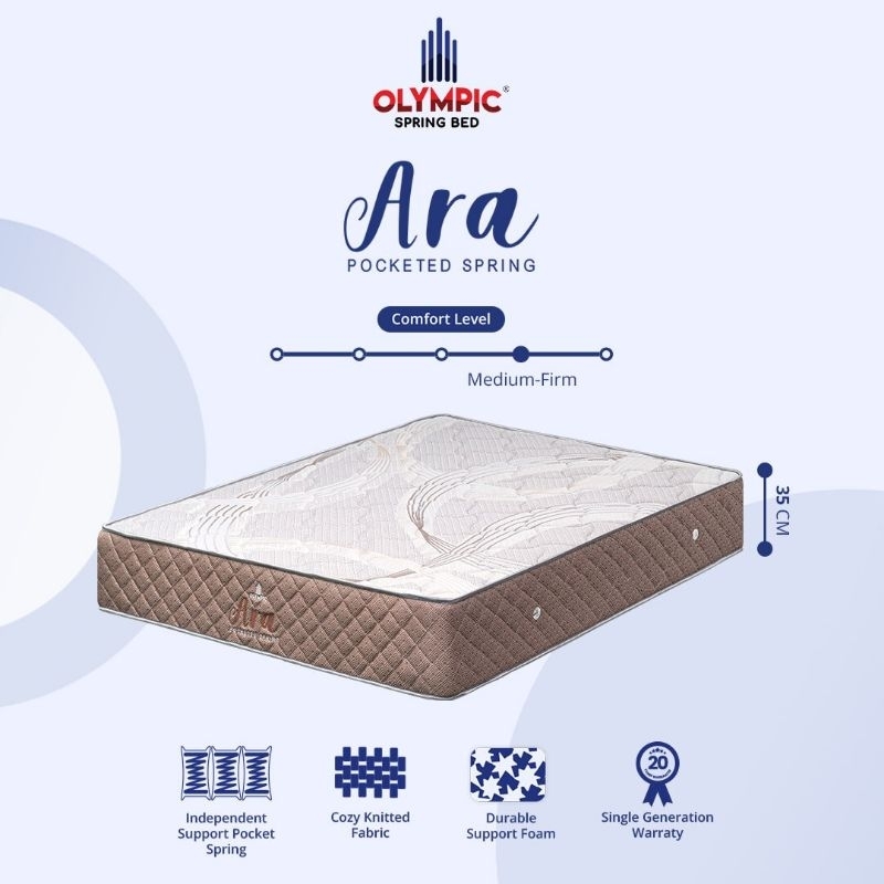 olympic ara pocket spring bed 160 x 200 kasur spring bed pocketed