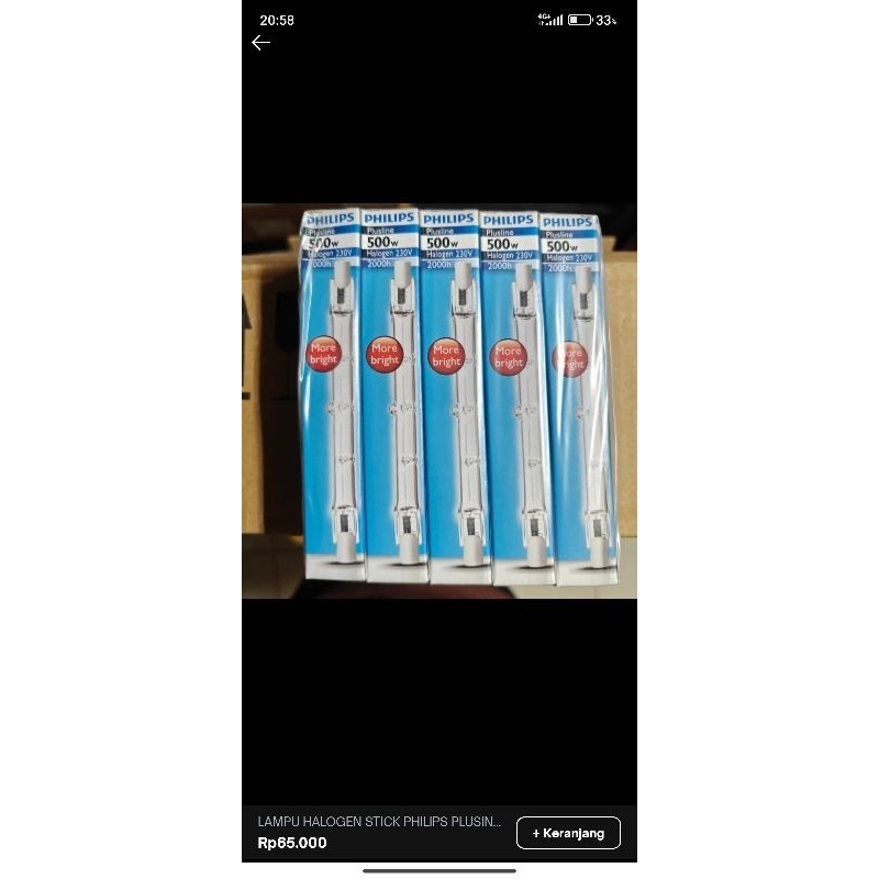 Philips Lampu Halogen Stick 500W