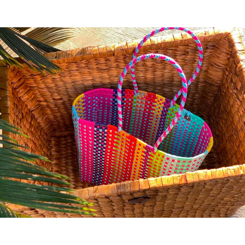 NYZ LIVING - Tas Anyaman Plastik - Totebag dengan Magnet - Expor quality - 004