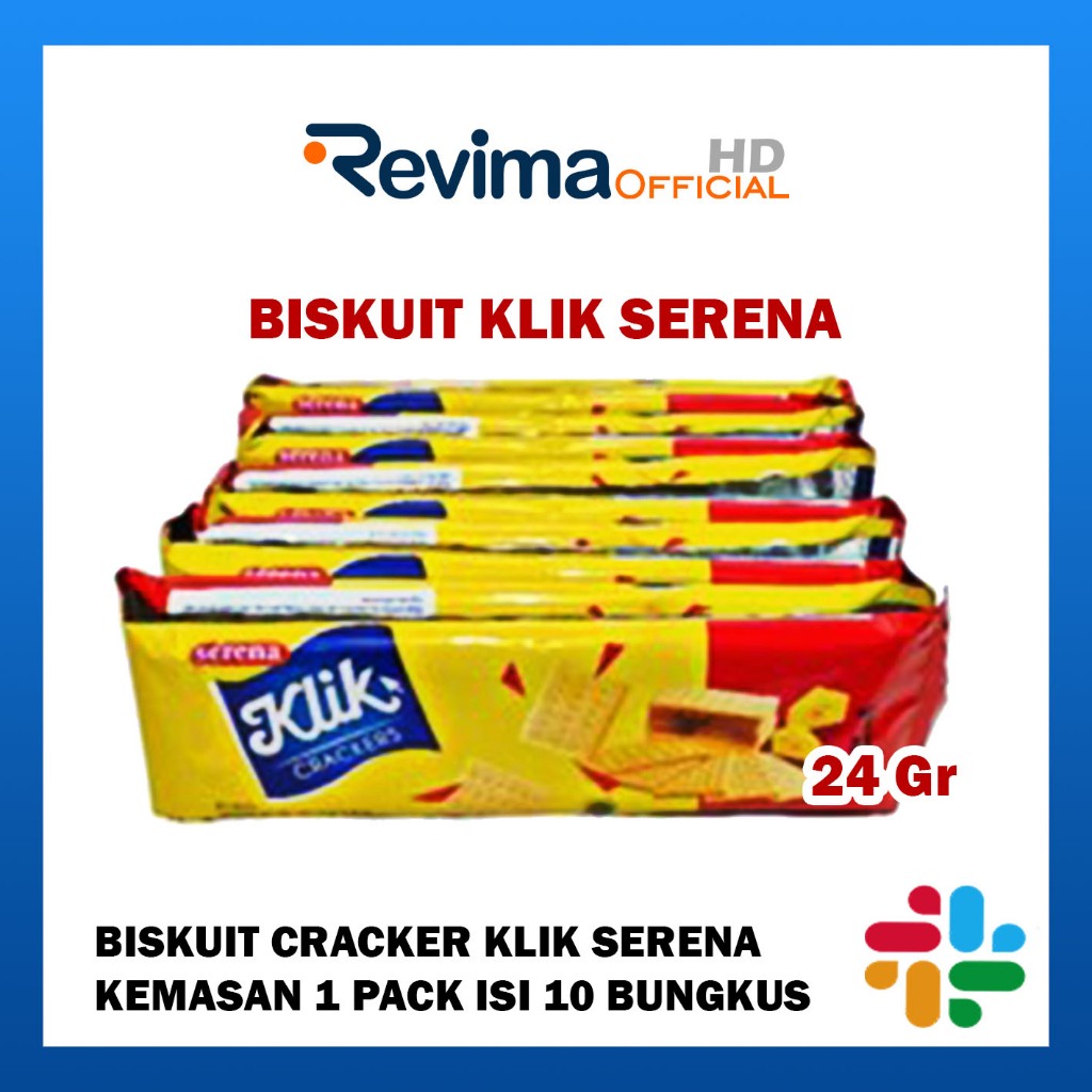 

Roti Biskuit SERENA KLIK CRACKER 24gr Kemasan 1 Pack isi 10 Bungkus