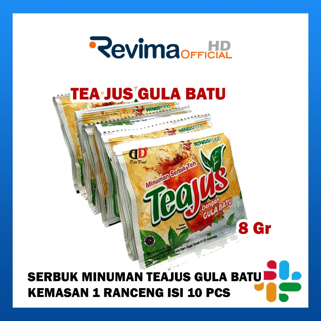 

Serbuk Minuman TEAJUS GULA BATU Kemasan 1 Ranceng isi 10Pcs