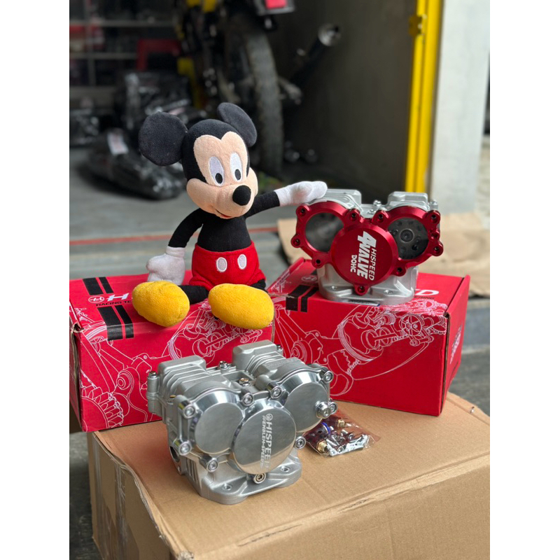 Head Mesin DOHC Micky Mouse Hispeed 4Klep Mio Fino Nouvo