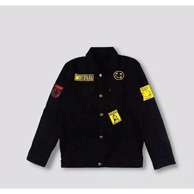 Jaket Jeans Bordir Pria Best Seller / Jaket Jeans Printing Bordir Emblem