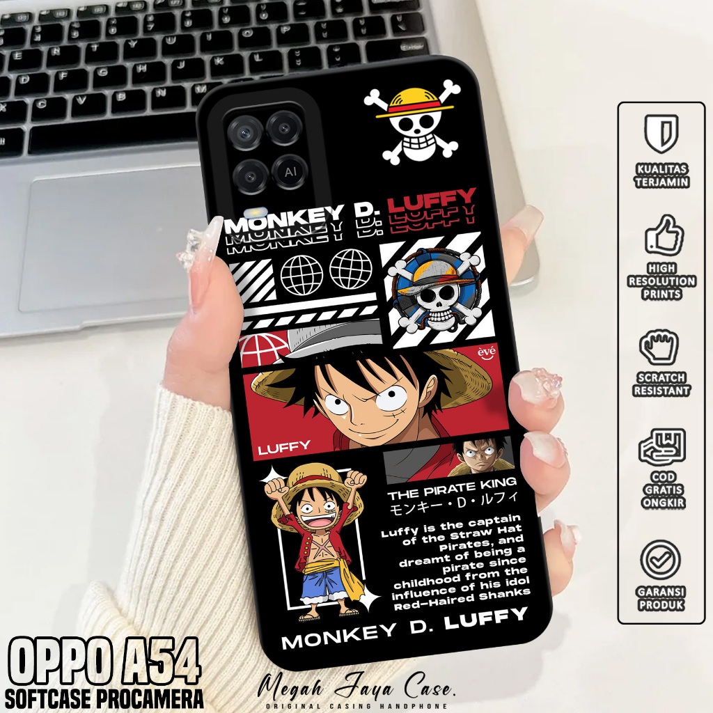 Softcase Hp Oppo A54 - Casing Oppo A54 Motif ONE PIECE - Silikon Hp Oppo A54 - Case Hp Oppo A54 - Pe