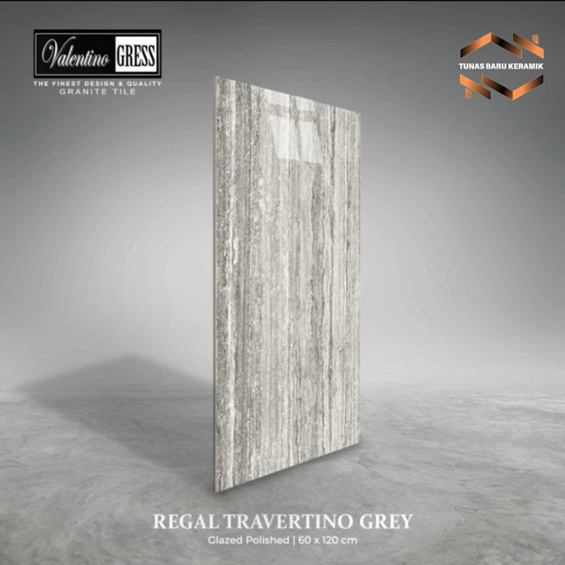 Granit 60x120 Valentino Gress Regal Travertine Grey | Glazed Polished