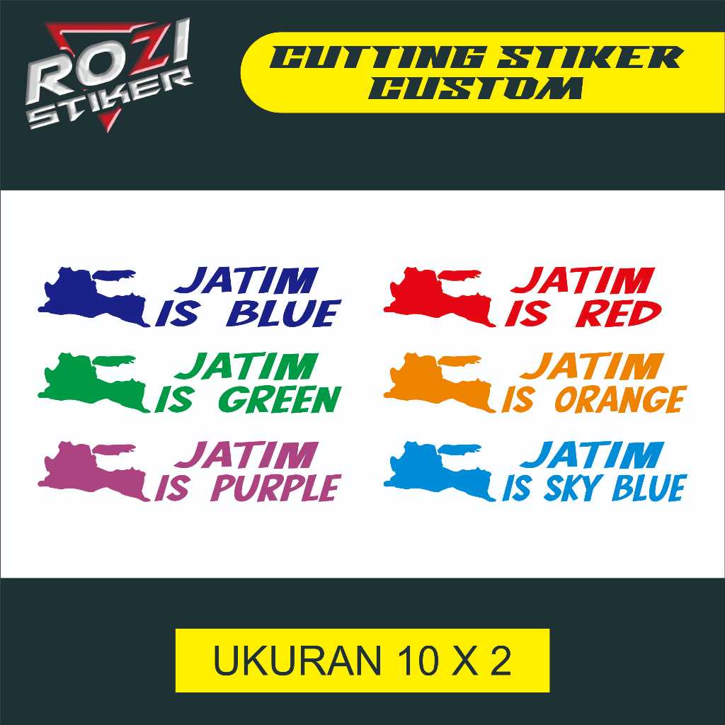 

STIKER CUTTING JATIM IS BLUE GREEN PURPLE RED ORANGE SKY BLUE