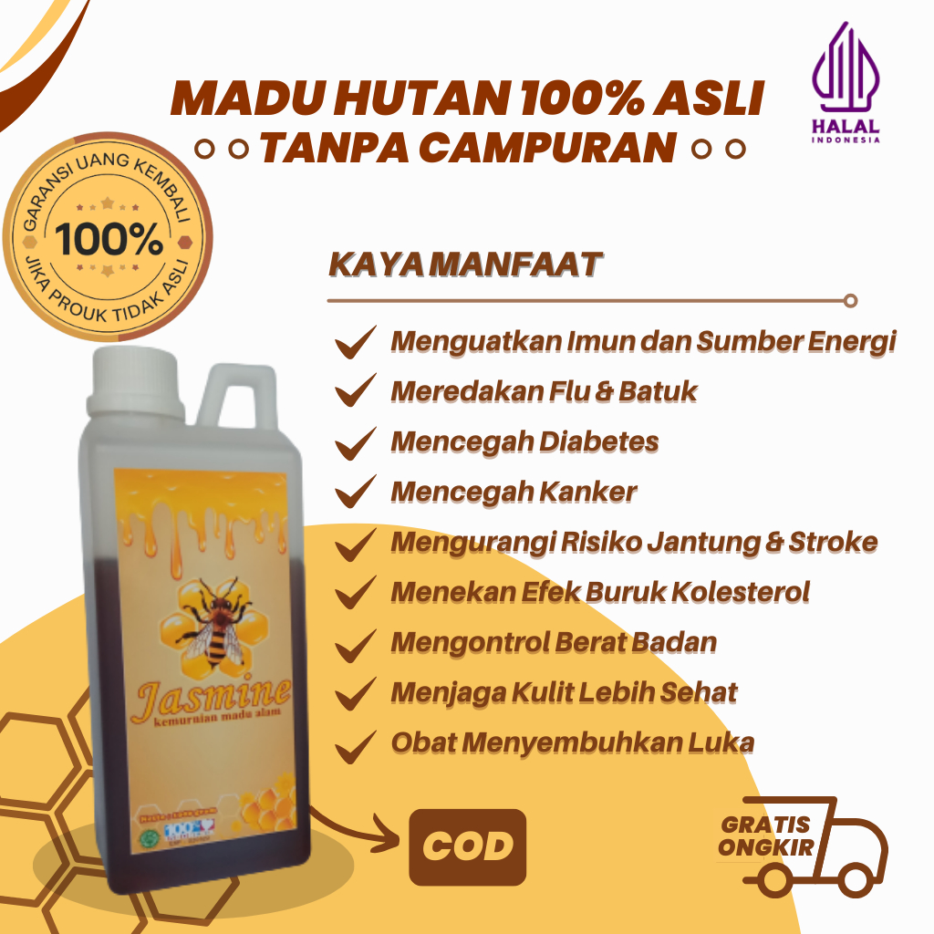 

Madu Hutan Multiflora Premium Dari Alam 100% Asli Murni Pemanis Alami Diet Tanpa Pengawet Campuran