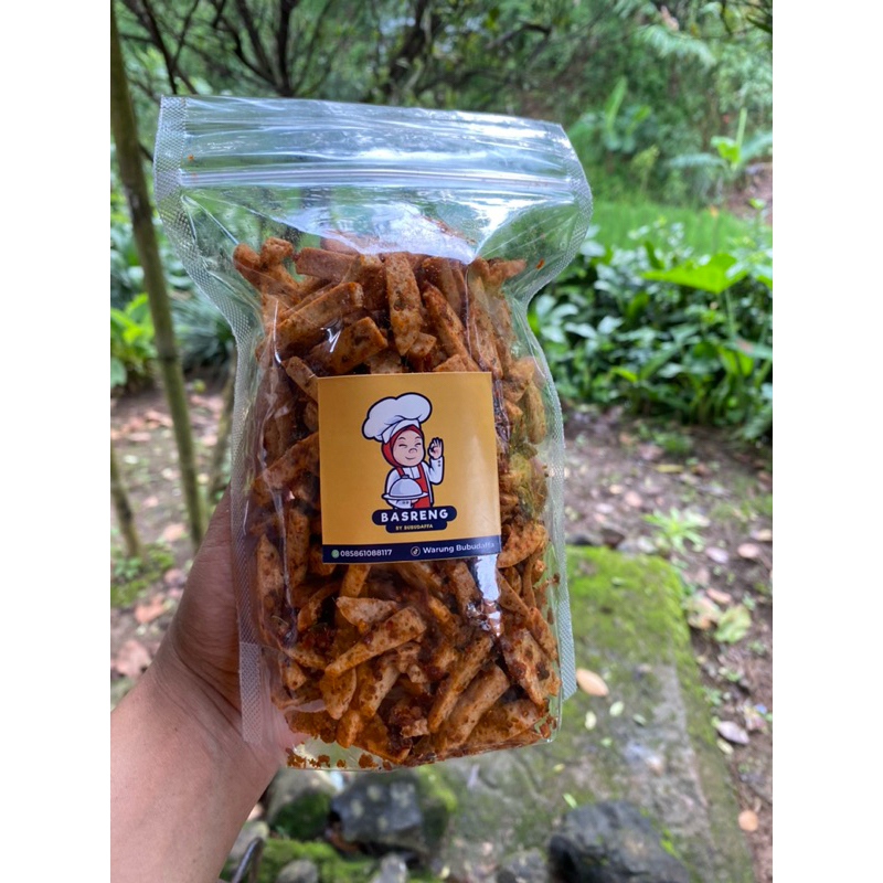 

Basreng Bojot Kering Bubudaffa Rasa Pedas Manis 170gram