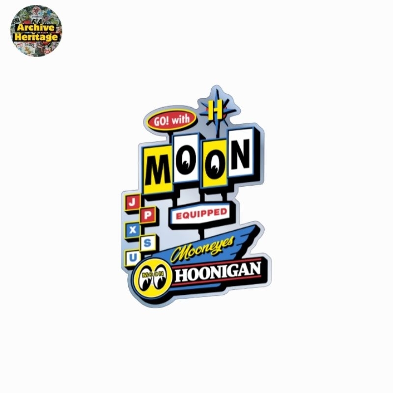

sticker Mooneyes Hoonigan equipped brand otomotif stiker