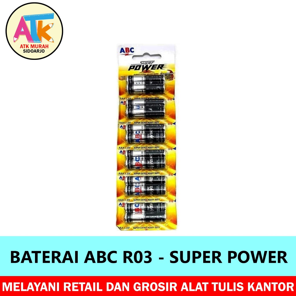 BATERAI ABC AAA R03 - SUPER POWER