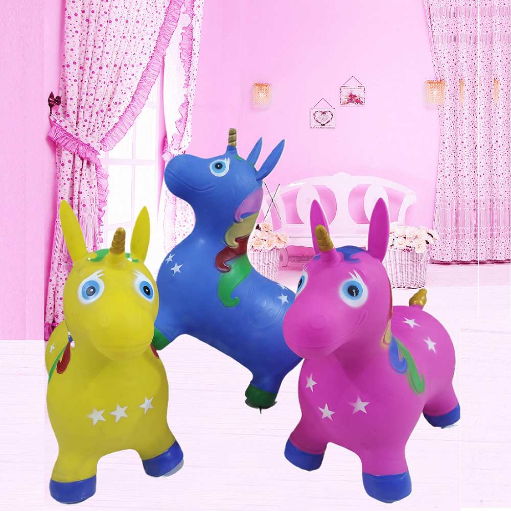 Mainan karet mainan anak JUMPING MUSIK JUMBO/JUMPING UNICORN/MAiNAN KUDA KUDAAN/MAINAN ANIMAL TU