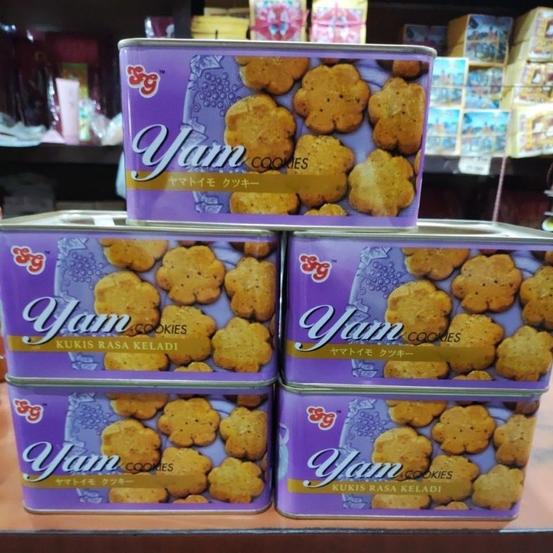 

Yam cookies sg , Yam cookies kukis rasa keladi, yam kaleng sg ukuran 700 gram Exp 02/2026