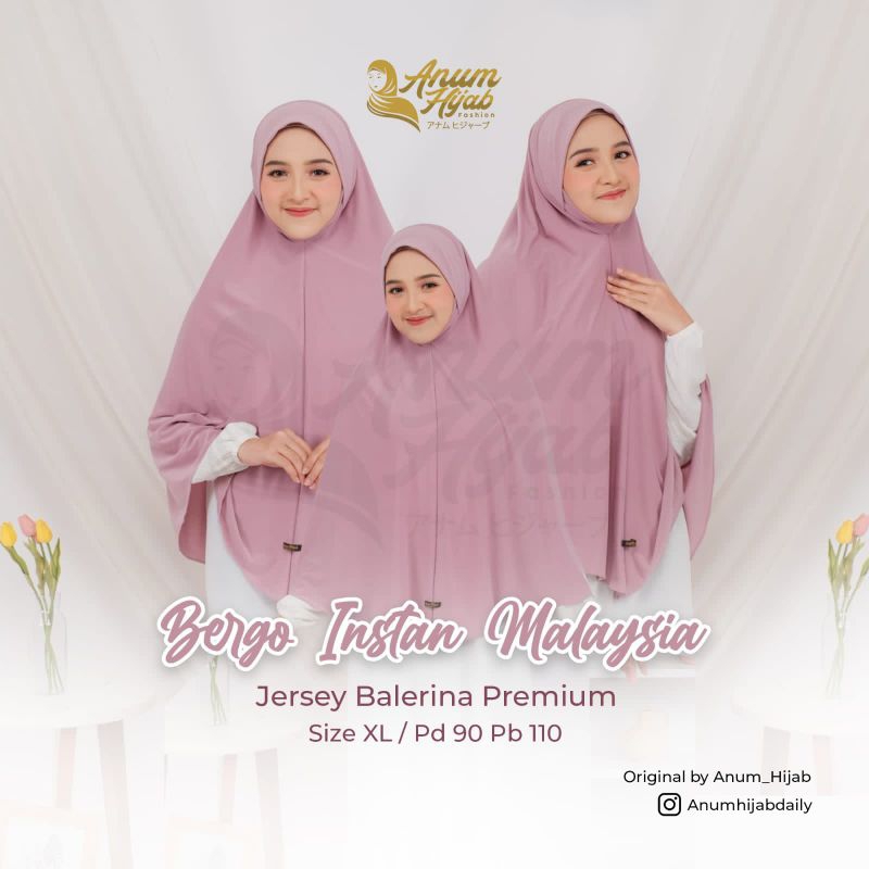 HIJAB INSTAN ANUM XL//HIJAB INSTAN DEWASA//HIJAB INSTAN