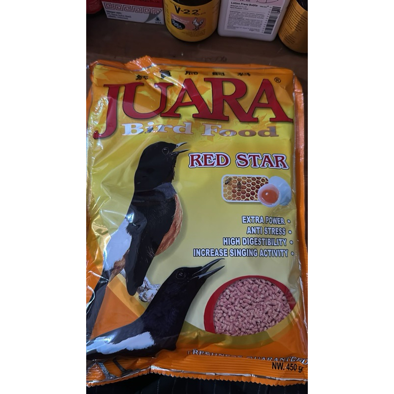 JUARA BIRD FOOD RED STAR VOER MERAH MAKANAN BURUNG MURAI KACER 450gr
