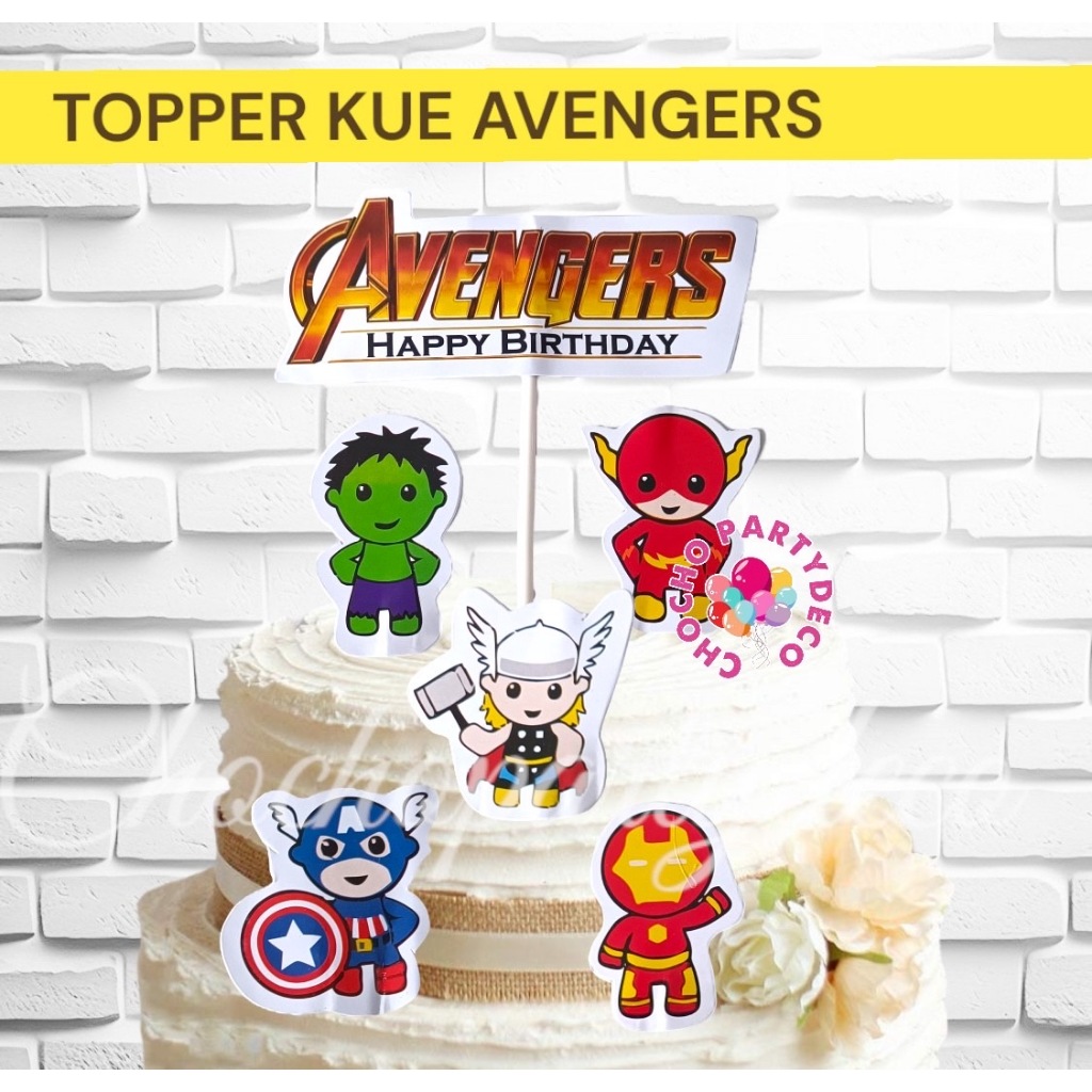 Topper AVENGERS / Hiasan Kue Avengers Super Hero