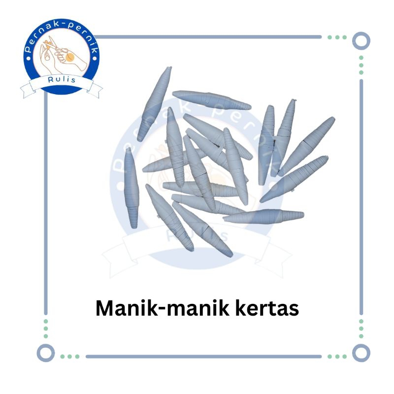 

Murah!! Manik-manik kertas 50 pcs prakarya sekolah