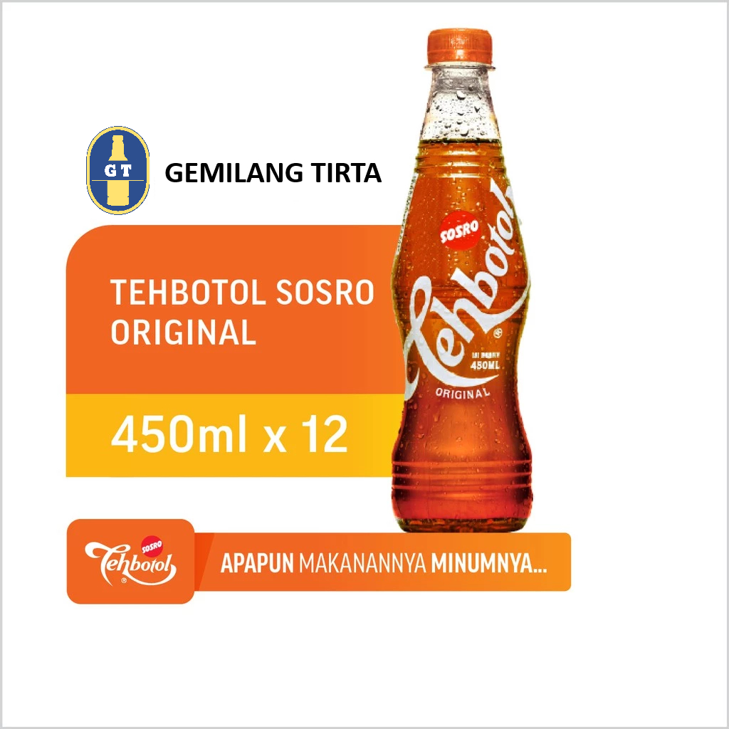 

TEH BOTOL SOSRO 450ML PET/KARTON botol plastik - isi 12 MURAHHH