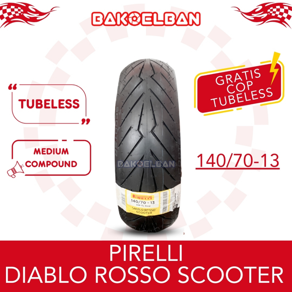 BAN MOTOR PIRELLI DIABLO ROSSO SCOOTER 140/70-13