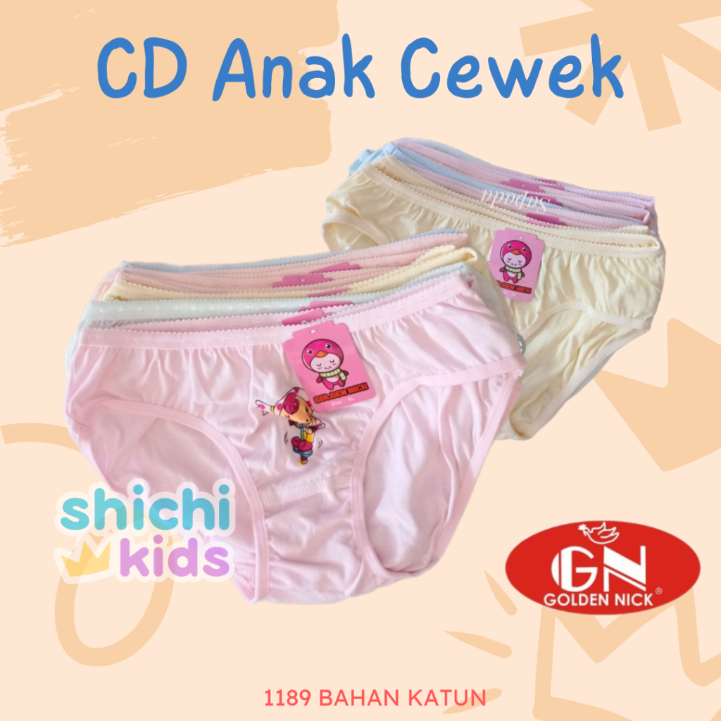SHICHIKIDS CELANA DALAM ANAK PEREMPUAN/CD ANAK CEWEK/ CELANA DALAM ANAK/ SEMPAK ANAK CEWE