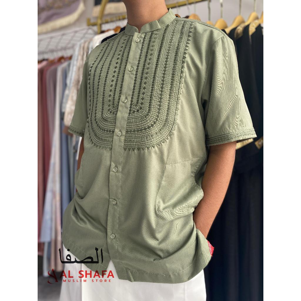 Preview Baju Koko By Itang Yunasz Warna Hijau Lengan Pendek