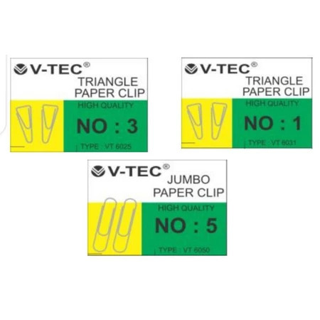 

PAPER CLIP NO. 3/NO. 5/NO. 1 V-TEC